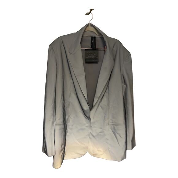 Norma Kamali Oversized Single Breasted Jacket Reflective Stretch Gray Size M/38 - Picture 4 of 14